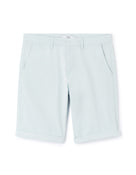 Regular Fit Stretch Cotton Shorts - Light Blue