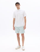 Regular Fit Stretch Cotton Shorts - Light Blue