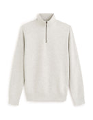 Regular Fit 100% Cotton High Neck Sweater - Grey