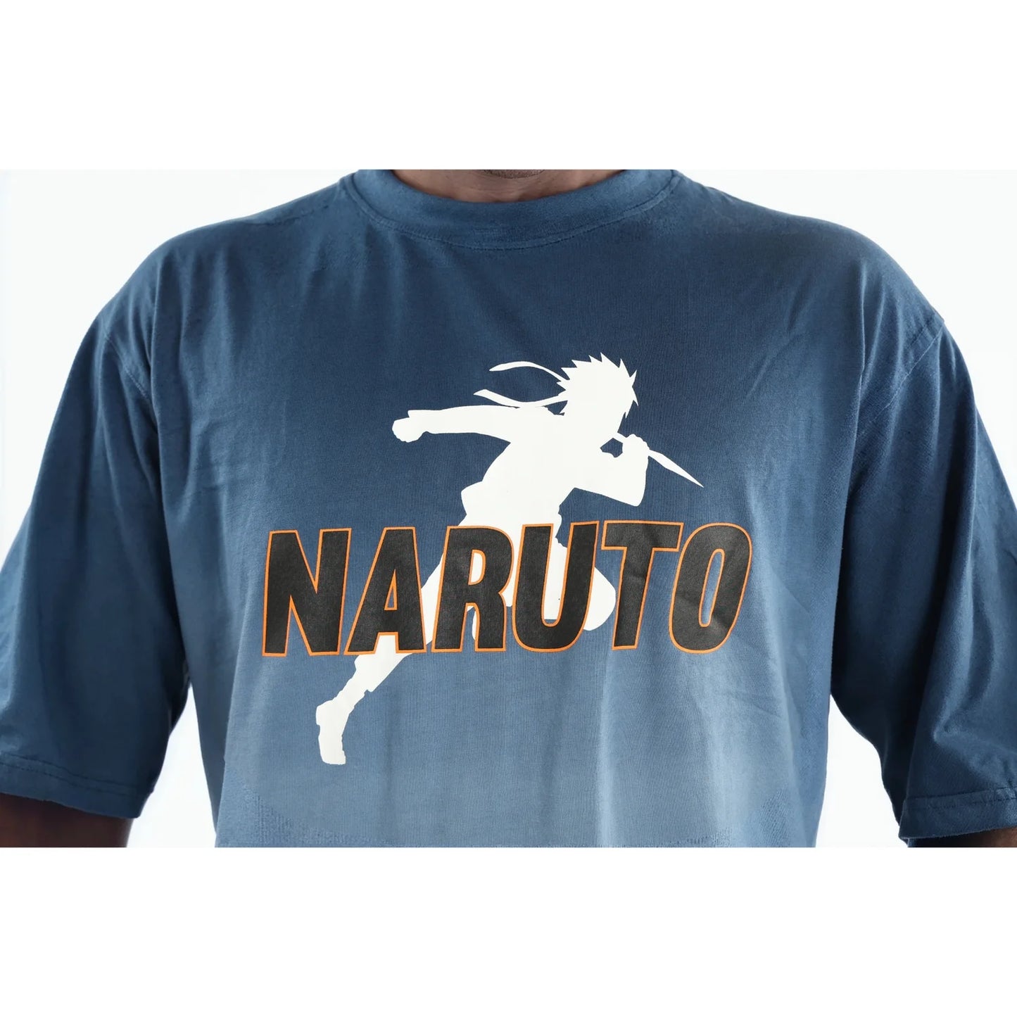 Celio* Naruto Regular Fit Cotton Blue T-Shirt