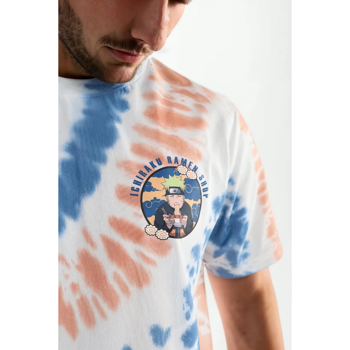 Celio* Naruto Regular Fit Cotton Blue T-Shirt