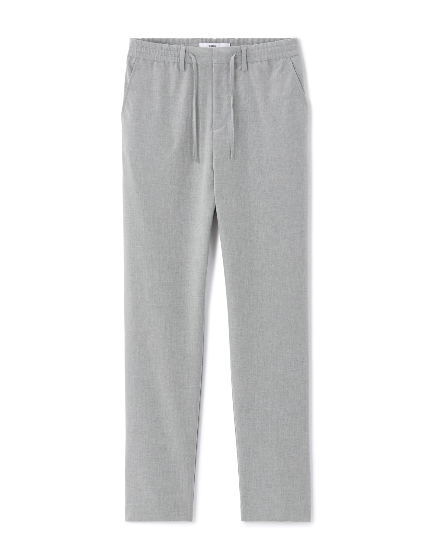 Slim Fit Poly Viscose Trousers - Grey