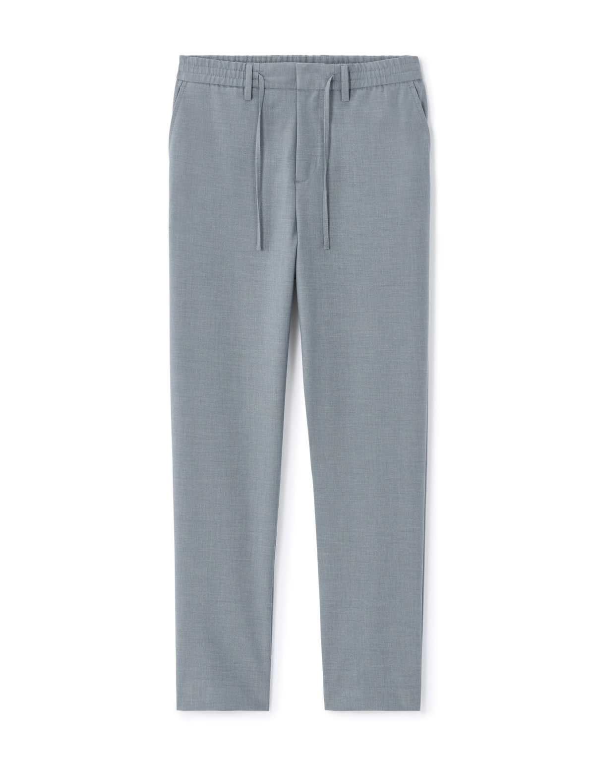 Slim Fit Poly Viscose Trousers - Light Blue