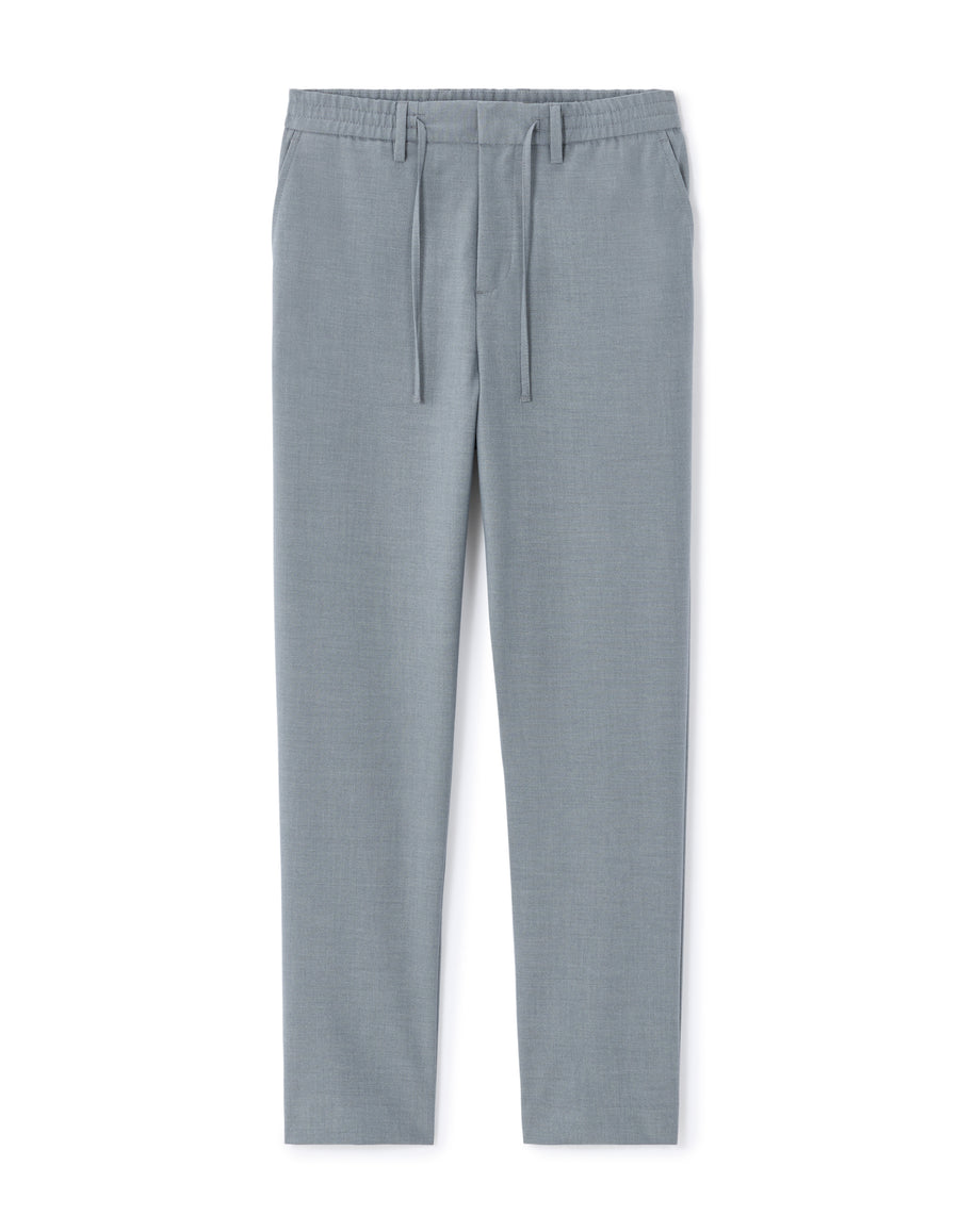 Slim Fit Poly Viscose Trousers - Light Blue