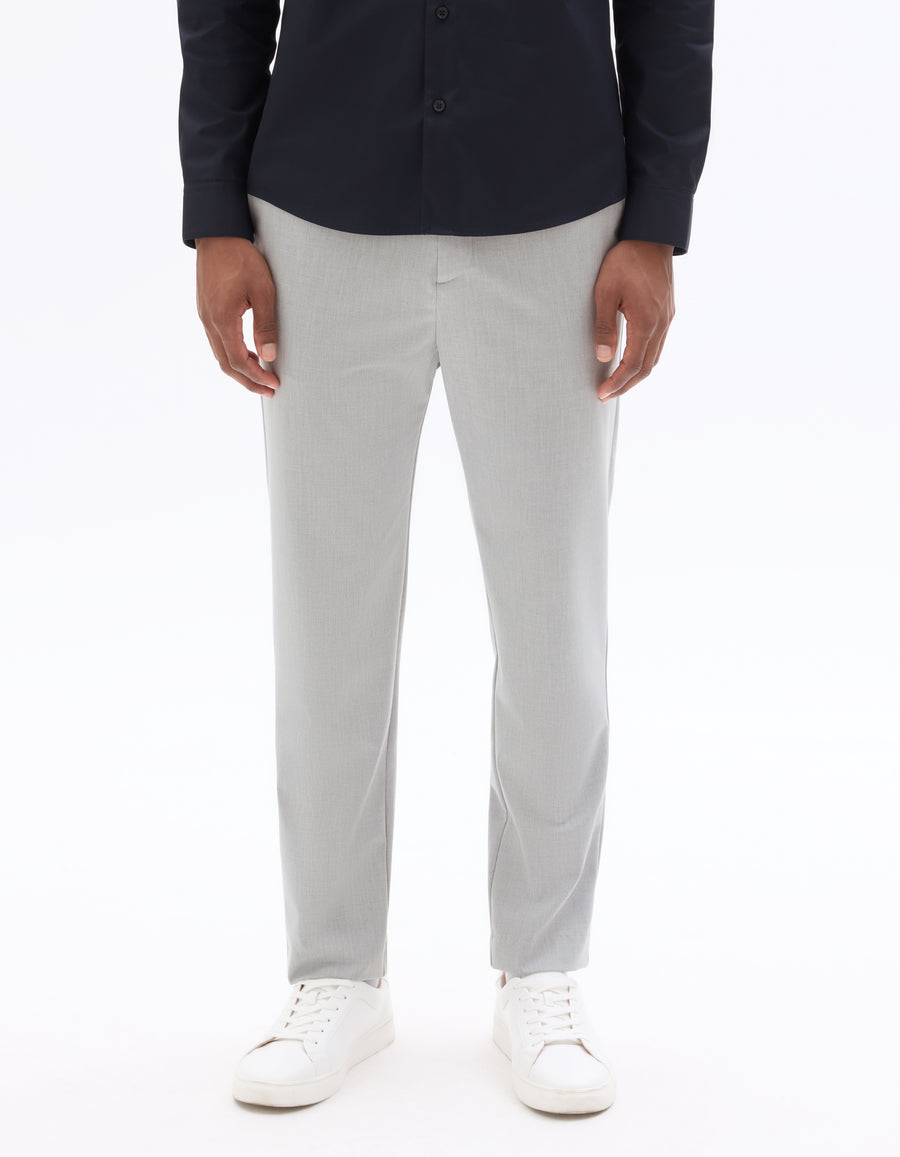 24H Poly-Viscose Solid Casual Trousers