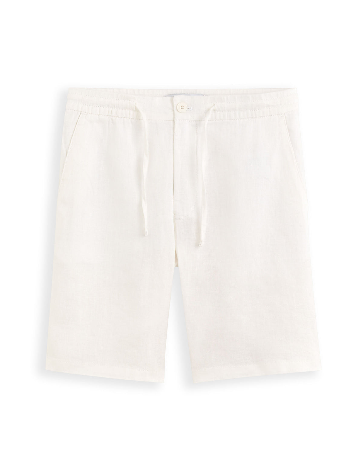 Bermuda Fit 100% Linen Shorts - White