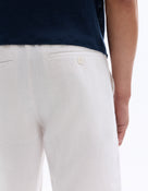 Bermuda Fit 100% Linen Shorts - White