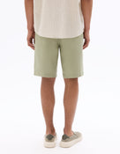 Relaxed Fit 100% Linen Shorts - Green