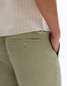 Relaxed Fit 100% Linen Shorts - Green