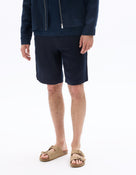 Bermuda Fit 100% Linen Shorts - Navy Blue