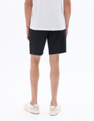 Straight Fit 100% Linen Shorts - Black