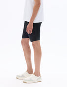 Straight Fit 100% Linen Shorts - Black
