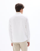 Regular Fit 100% Cotton Spread Collar Shirt - White
