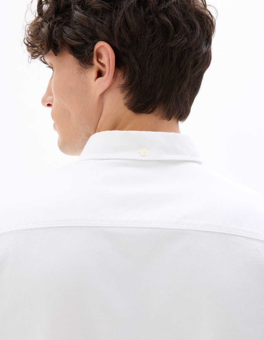 Regular Fit 100% Cotton Spread Collar Shirt - White