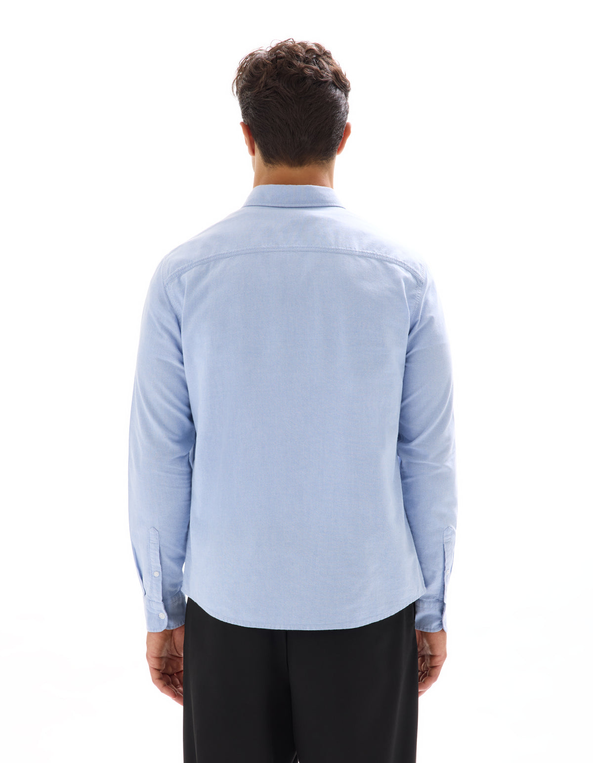 Regular Fit 100% Cotton Spread Collar Formal Shirt - Light Blue