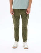 Slim Fit Cotton Blend Solid Casual Trouser - Khaki