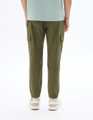 Slim Fit Cotton Blend Solid Casual Trouser - Khaki