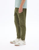 Slim Fit Cotton Blend Solid Casual Trouser - Khaki