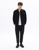 Slim Fit Stretch Cotton Trousers - Black