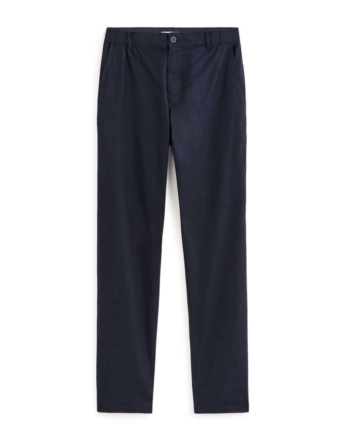 Straight Fit Trousers - Navy Blue