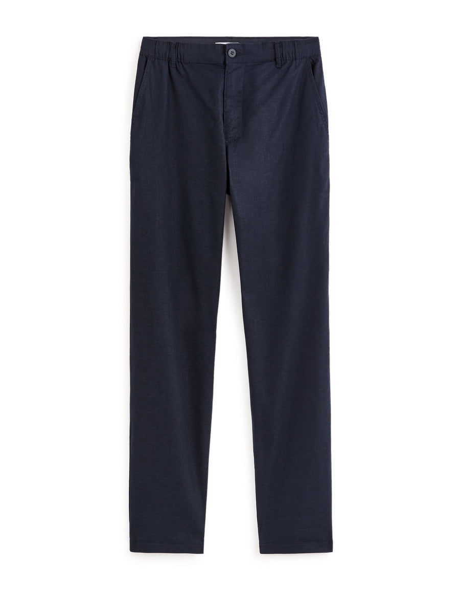 Straight Fit Trousers - Navy Blue