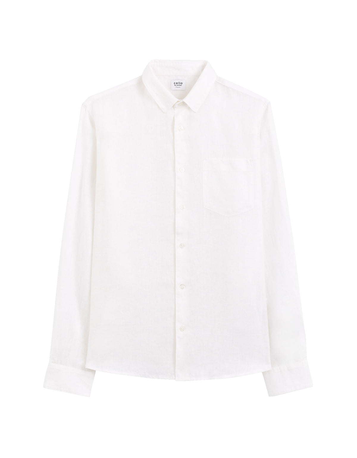 Regular Fit 100% Linen Shirt - White