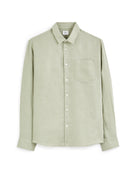 Regular Fit 100% Linen Shirt - Green