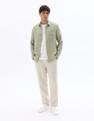 Regular Fit 100% Linen Shirt - Green