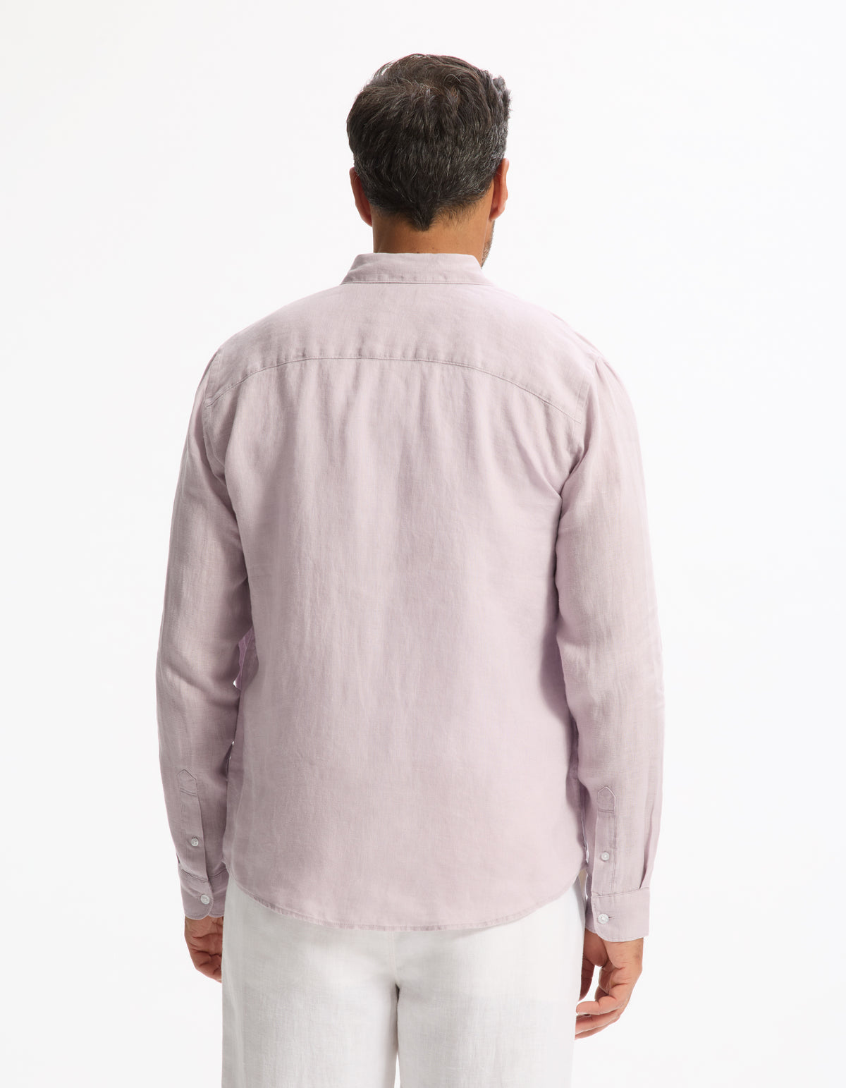 Regular Fit 100% Linen Solid Shirt - Lilac