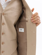 Slim Fit Poly Viscose Blazer - Light Beige