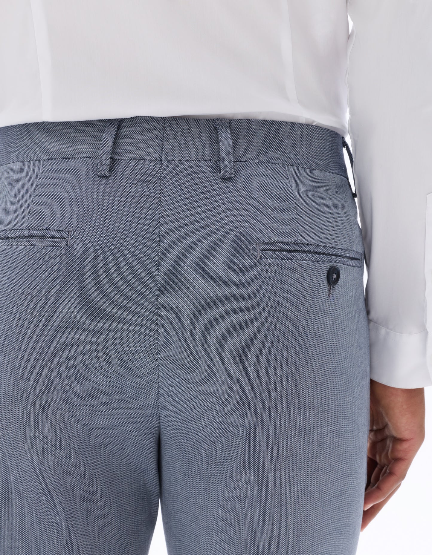 Celio* Slim Fit Blend Men Blue Poly Solid Trousers