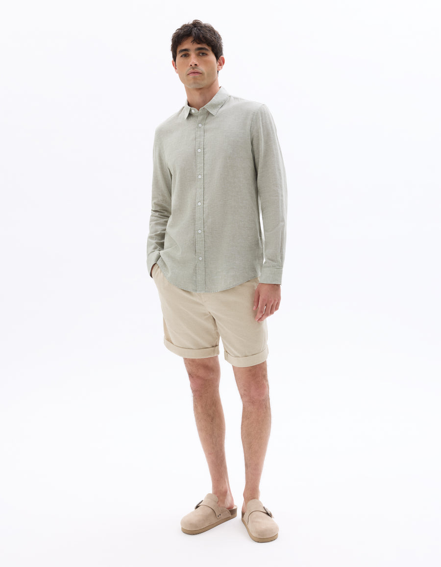 Bermuda Fit Shorts - Natural