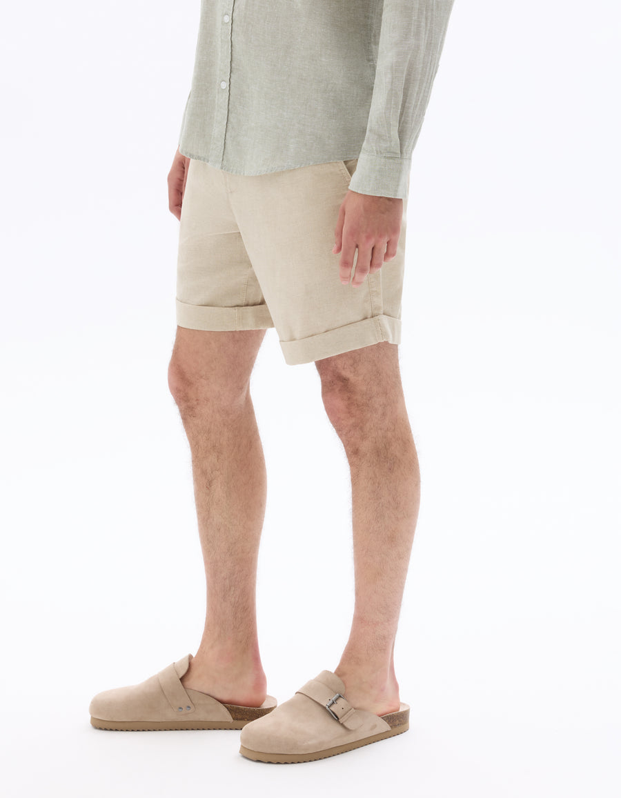 Bermuda Fit Shorts - Natural