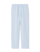 Straight Fit 100% Linen Trousers - Light Blue