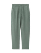 Straight Fit 100% Linen Trousers - Light Green