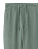 Straight Fit 100% Linen Trousers - Green