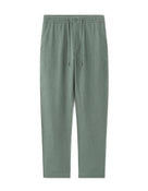 Straight Fit 100% Linen Trousers - Green