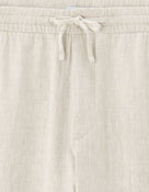 Straight Fit 100% Linen Trousers - Natural