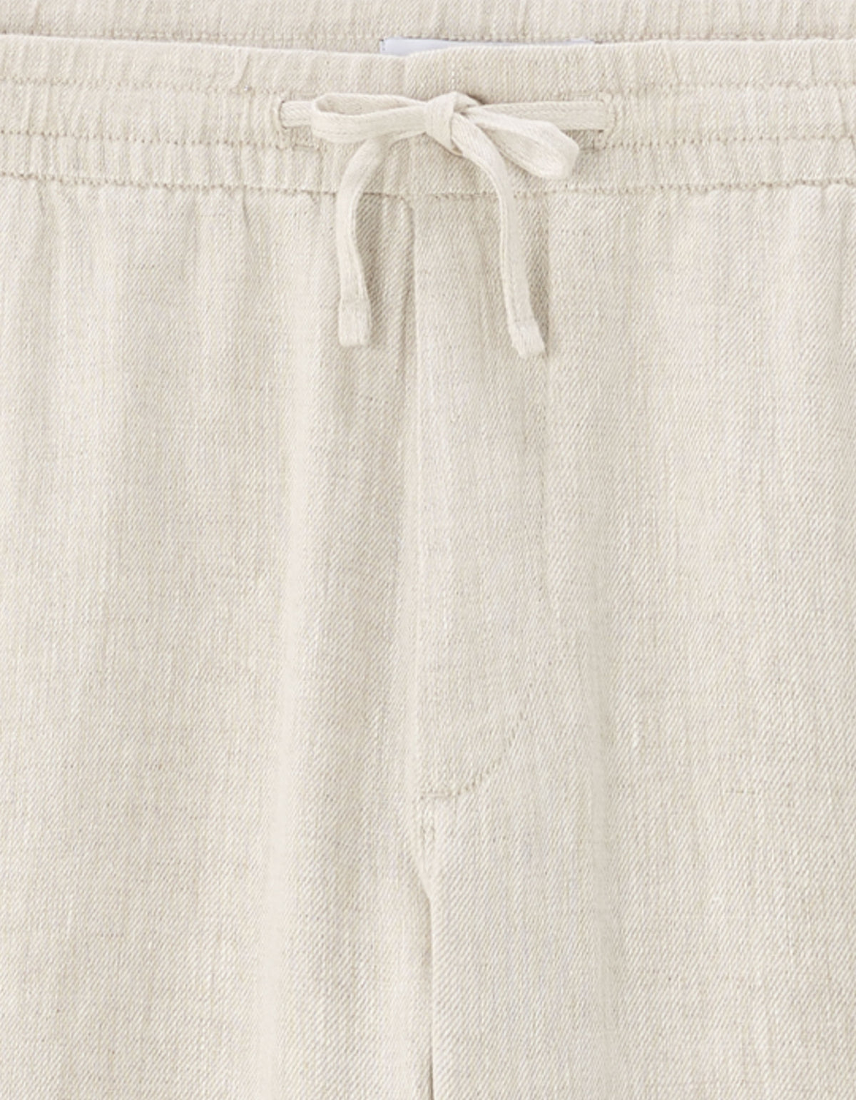 Straight Fit 100% Linen Trousers - Natural