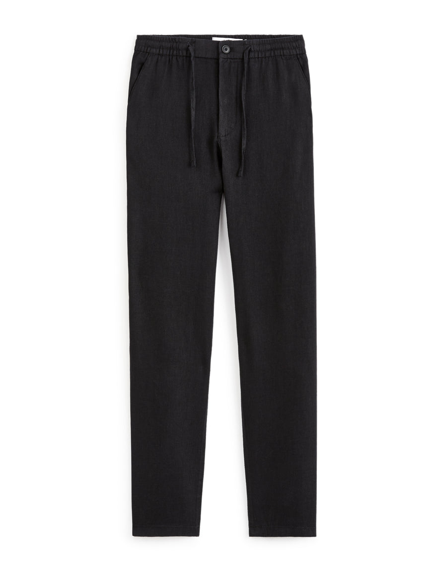 Straight Fit Trousers - Black