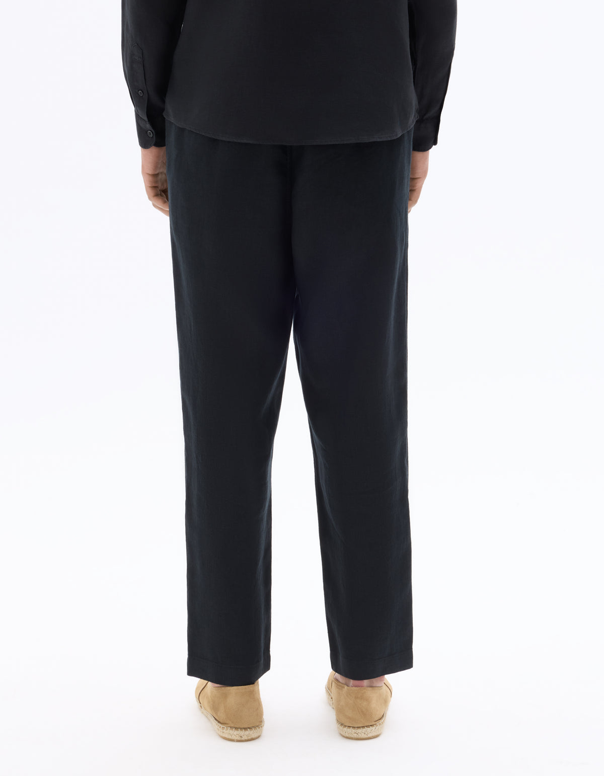 Straight Fit Trousers - Black
