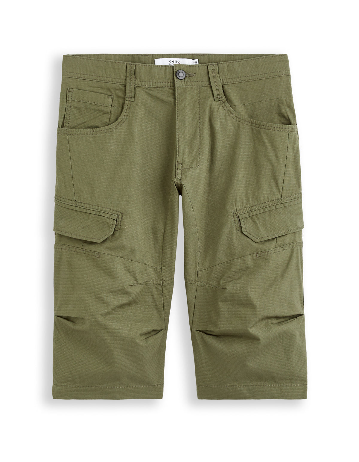 Regular Fit 100% Cotton Shorts - Khaki