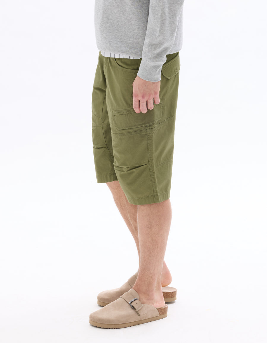 Regular Fit 100% Cotton Shorts - Khaki