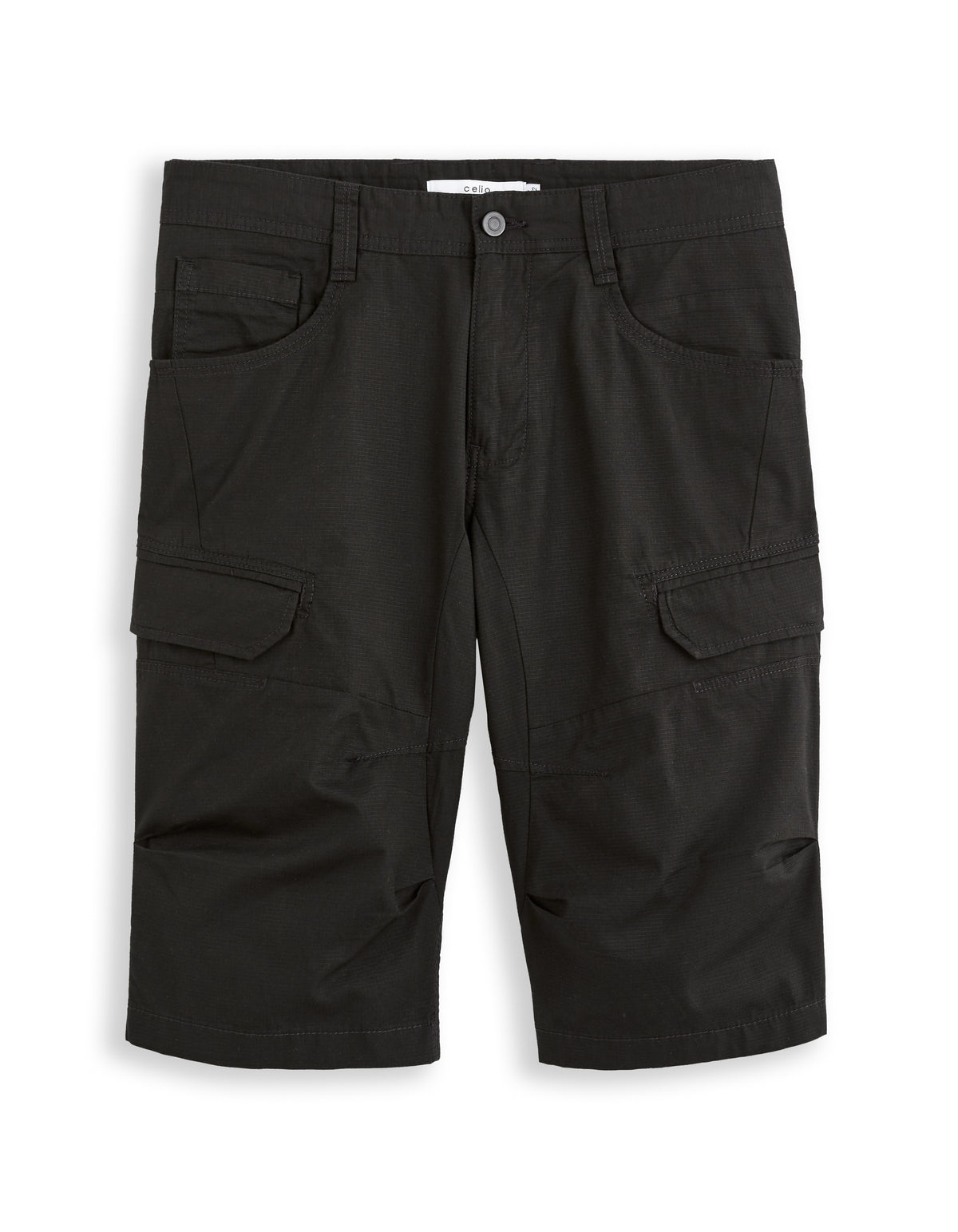 Regular Fit 100% Cotton Shorts - Black