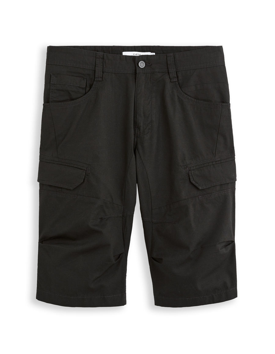 Regular Fit 100% Cotton Shorts - Black