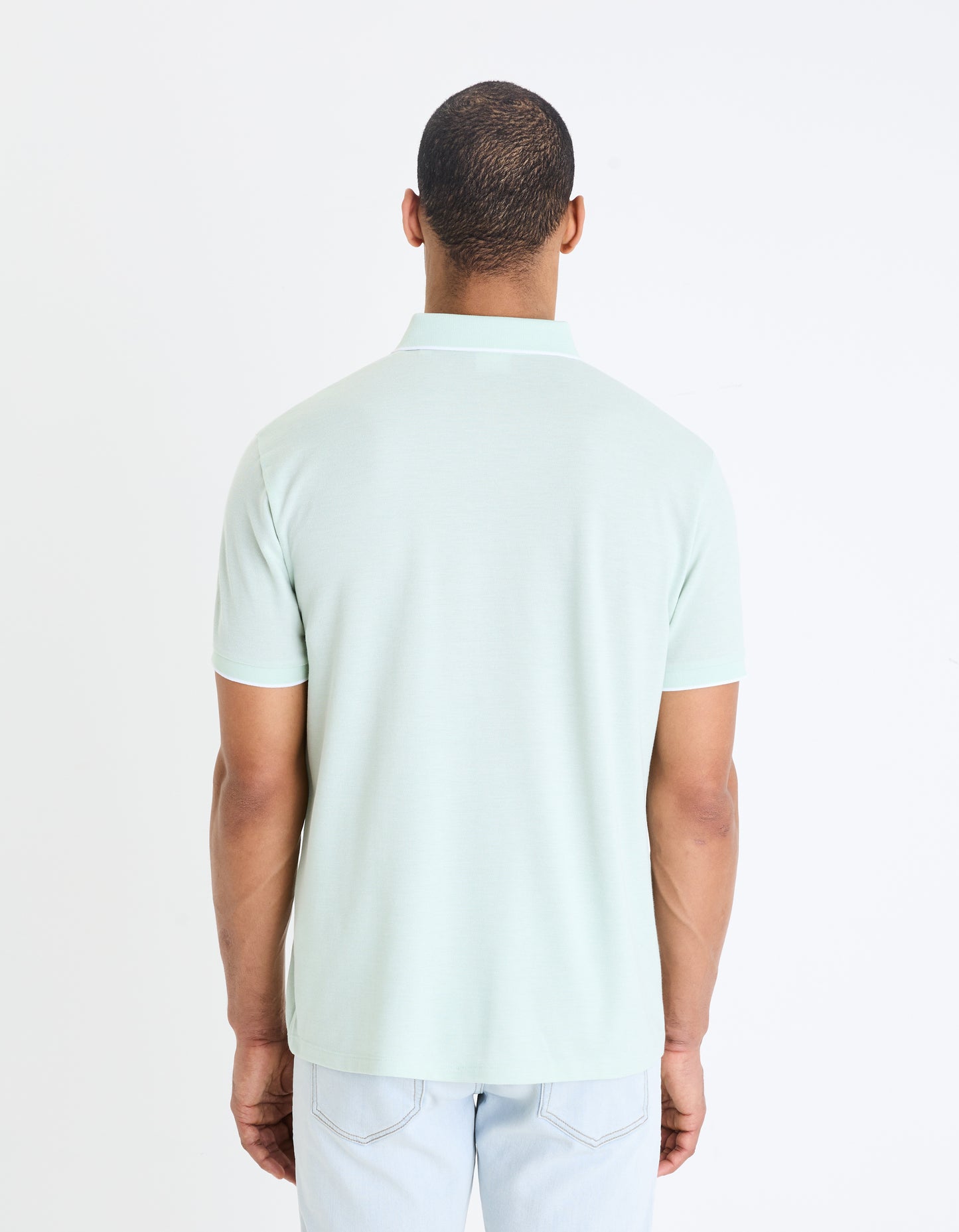 Celio* Solid Regular Fit Cotton Green T-Shirt