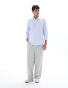 Regular Fit 100% Cotton Spread Collar Formal Shirt - Blue