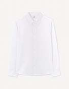 Regular Fit 100% Cotton Spread Collar Shirt - White