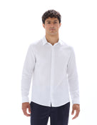 Regular Fit 100% Cotton Spread Collar Shirt - White