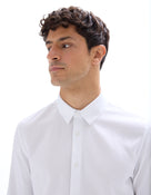 Regular Fit 100% Cotton Spread Collar Shirt - White